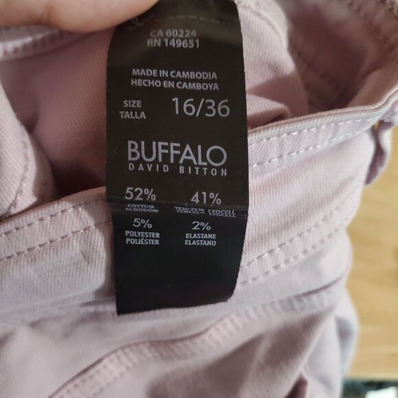 Buffalo David Bitton Pants Womens Size 16 Lilac Purple Brigette High Rise Crop - Picture 4 of 13